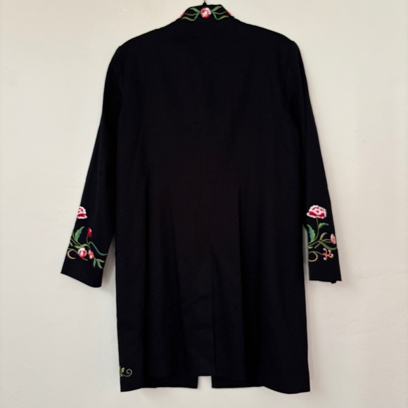 Victor Costa Occasion Floral Embroidered Coat Tunic Jacket Vintage, Size S - Picture 2 of 8